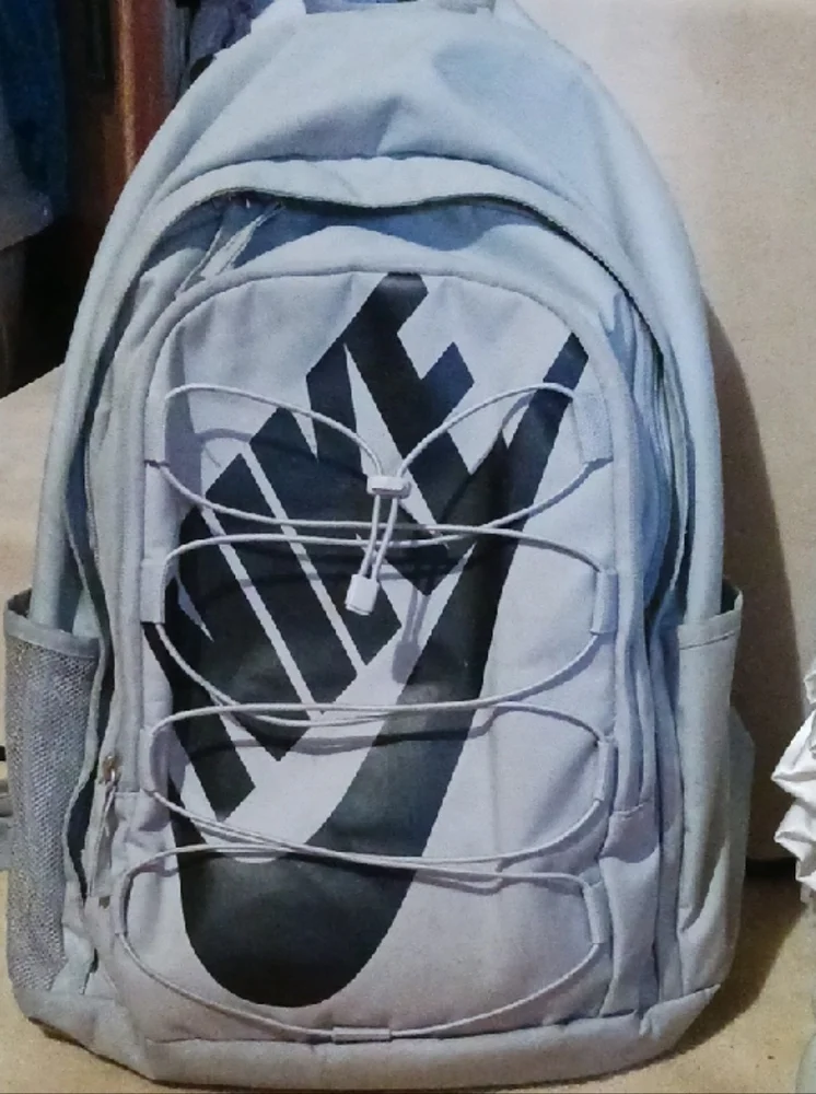 Nike Light Gray Backpack with Black Logo - Picture 3 of 10
